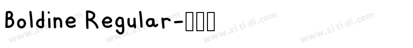 Boldine Regular字体转换